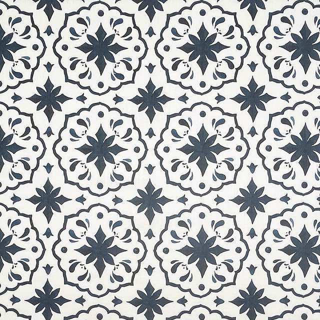 Mykonos Tile Curtain Fabric