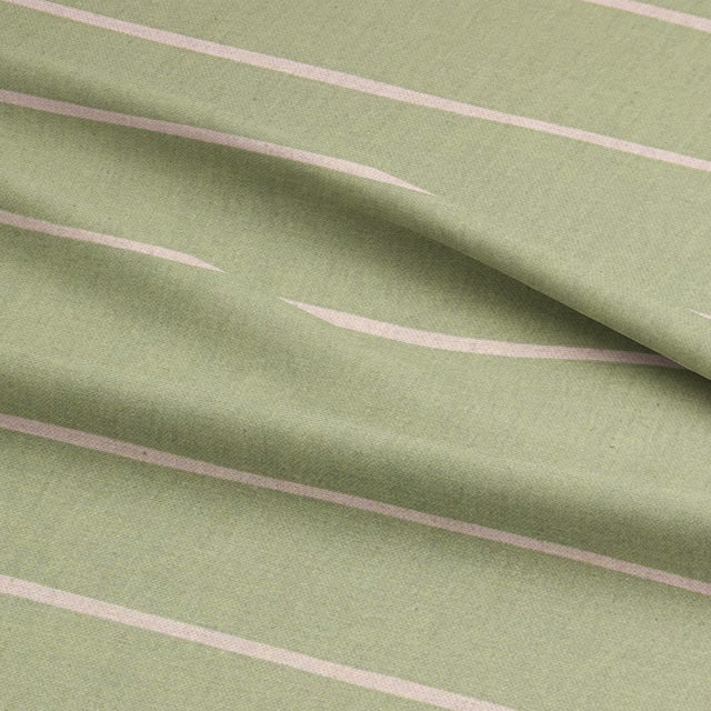 Adige Lemongrass striped curtain fabric, bringing brightness to window treatments.