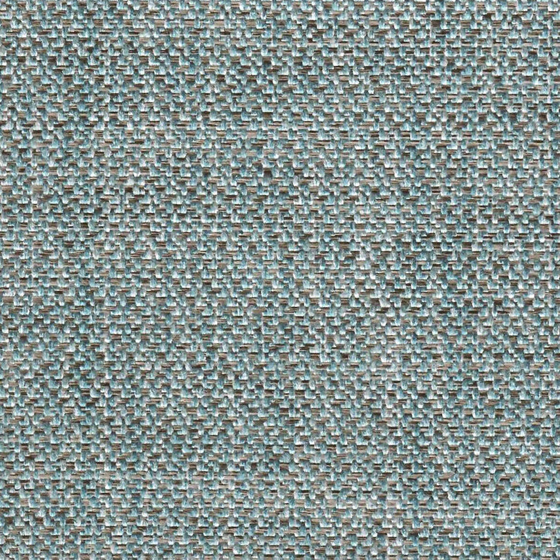 Aqua blue plain weave upholstery fabric with a textured woven finish