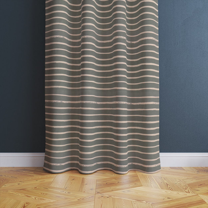 Soft green Alcantara Fennel fabric with a subtle stripe pattern, ideal for curtains and roman blinds.