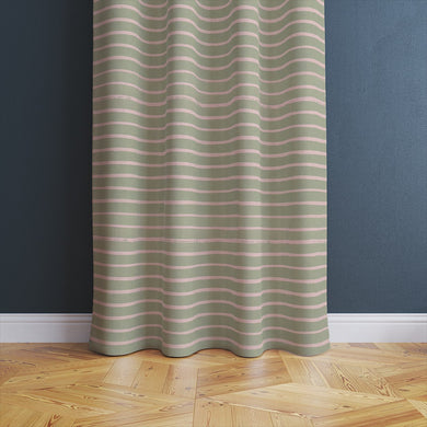 Alcantara Lemongrass fabric with horizontal stripes, bringing an organic and uplifting feel to home decor.