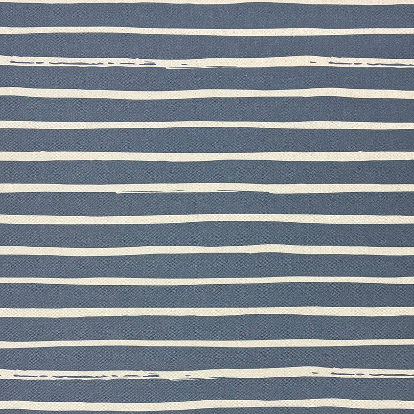 lcantara Navy striped curtain fabric with deep blue tones, perfect for bold, sophisticated interiors.