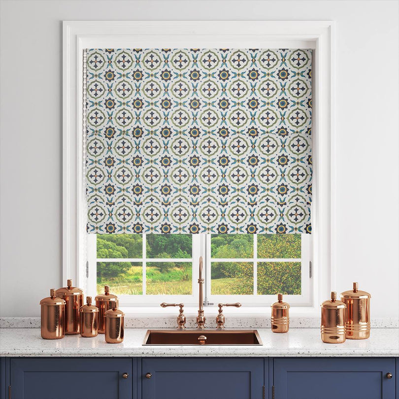 Argus - Greek Style Tile Curtain Fabric