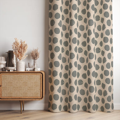 Arno Spot Fennel fabric, a printed curtain fabric perfect for adding subtle colour and texture.