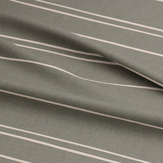 Detailed shot of Arroux fennel green striped fabric texture