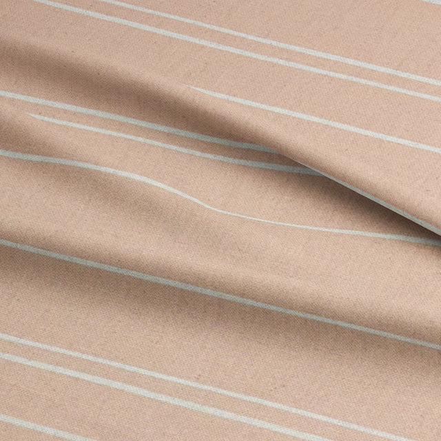 Subtle texture of Arroux natural striped upholstery fabric in detail