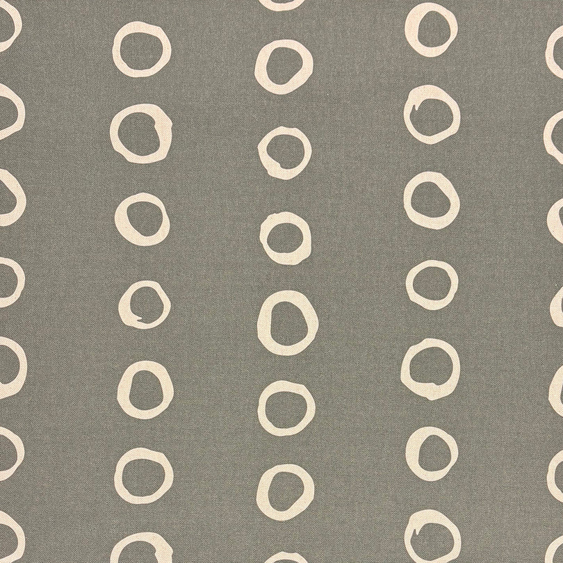 Calaggio Fennel Spotty Polka Dot Curtain Fabric - Flat Sample with a muted green base and crisp dotted design.