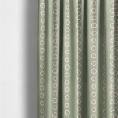 Calaggio Lemongrass Spot Curtain Fabric - Interior Setting featured in a fresh and bright space.