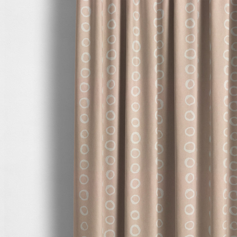 Calaggio Natural Spot Curtain Fabric - Home Styling complementing a minimalist and neutral decor.