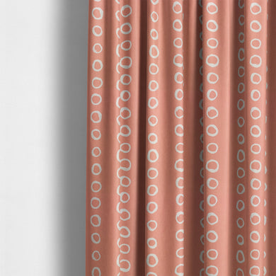 Calaggio Peach Spot Curtain Fabric - Modern Room Decor styled in a warm, contemporary setting.