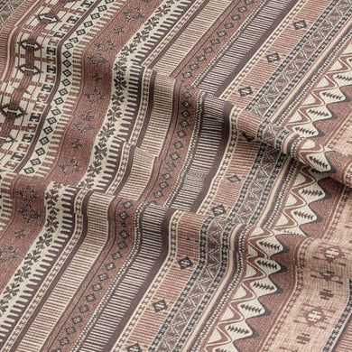 Kalaat Stripe Terracotta - Moroccan Inspired Upholstery Fabric For Sale