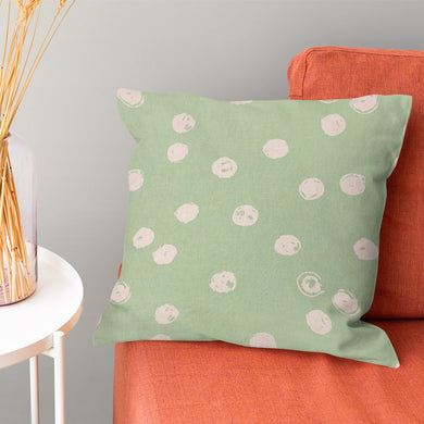 Chiese lemongrass curtain fabric with a stylish polka dot pattern, perfect for modern interiors.