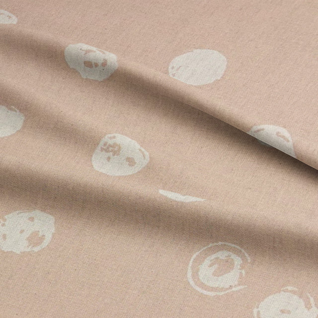 Elegant natural spotted curtain fabric from the Chiese range, ideal for classic or modern homes.