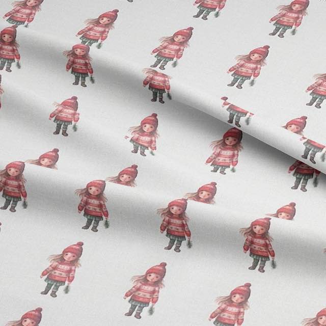 Christmas Girl - Christmas Fabric For Sale UK