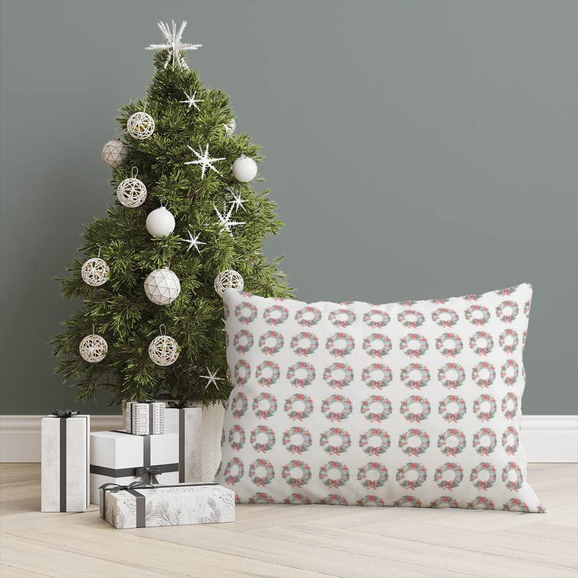 Christmas Wreath - Christmas Fabric For Decorative Cushions