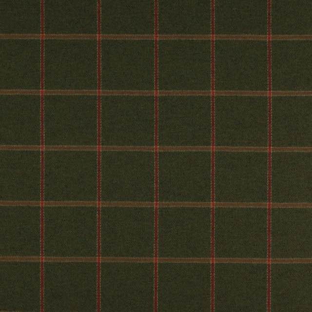 Colefax and Fowler Lanark Plaid Wool Fabric - Green