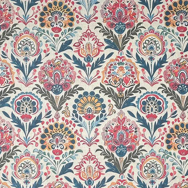 Devika Multi - Indian Block Print Floral Fabric