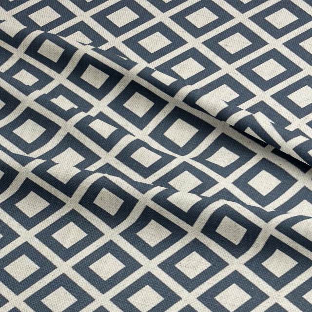 Dobby Midnight - Linen Upholstery Fabric UK