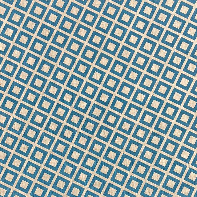 Dobby Scuba Blue - Linen Upholstery Fabric