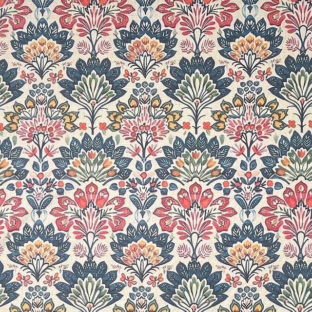 Esha  Multi - Indian Block Print Floral Fabric