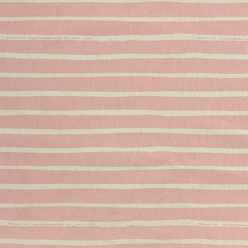 Blush striped upholstery fabric with a soft, elegant design, perfect for creating stylish and cozy sofas, chairs, and cushions.