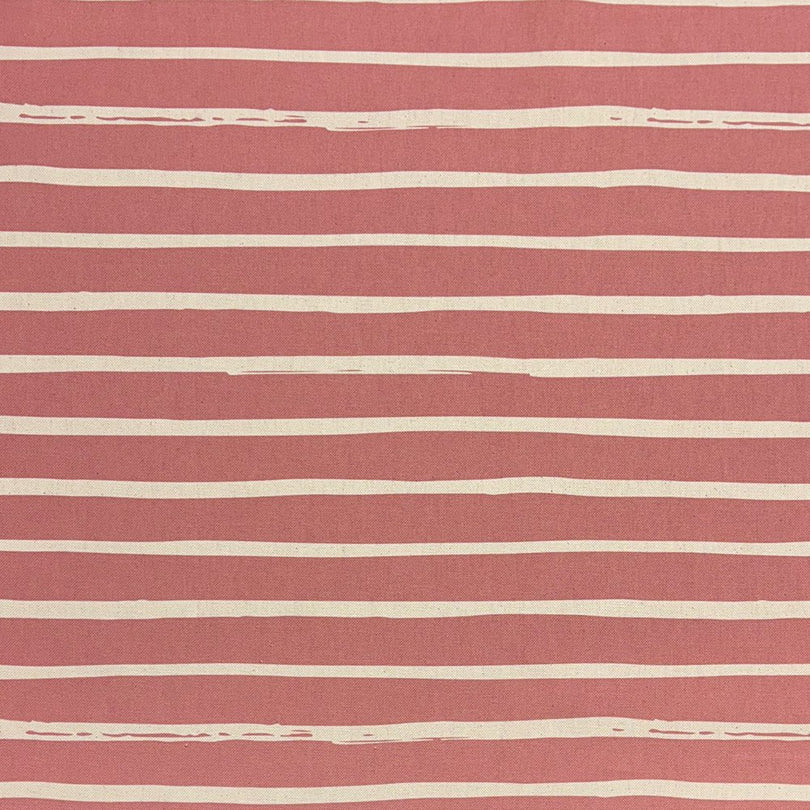 Rouge striped upholstery fabric with a deep red tone, ideal for bold and luxurious furniture designs.