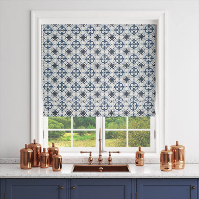 Mykonos Tile Curtain Fabric