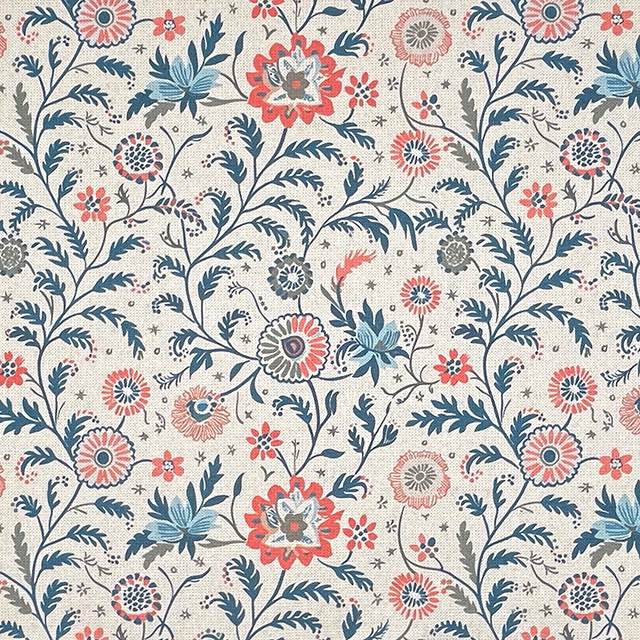 Kashvi Pastel - Floral Crewel Upholstery Fabric