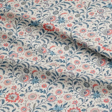 Kashvi Pastel - Floral Crewel Upholstery Fabric For Sofas