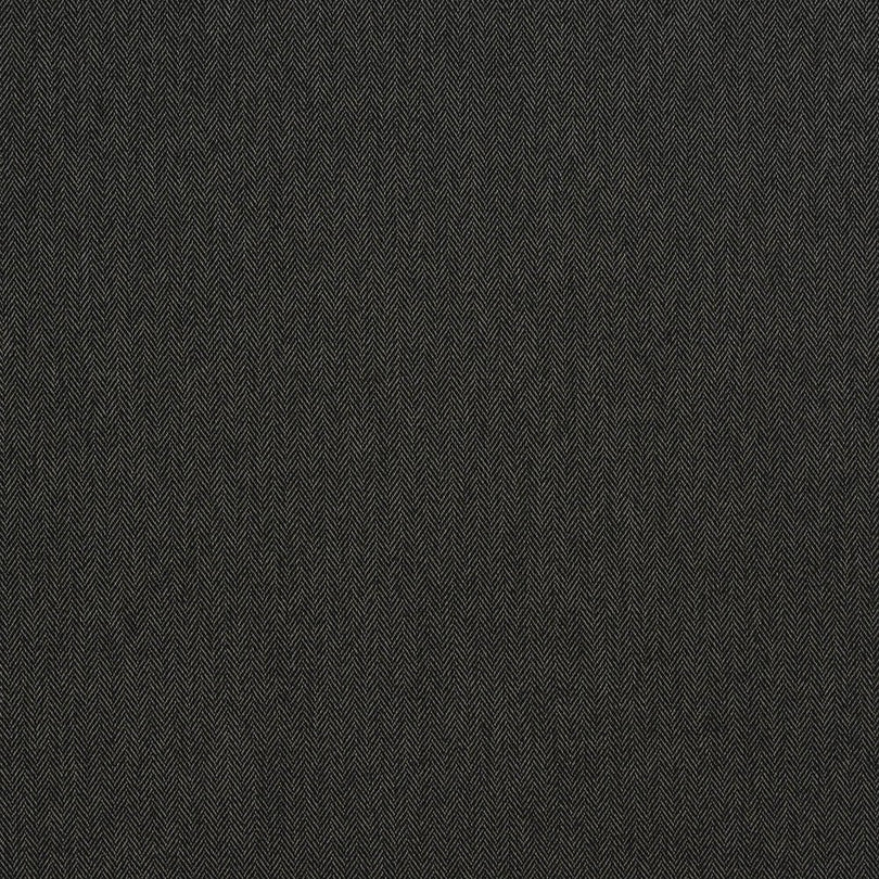 Dark charcoal grey fire retardant fabric for upholstery with a sleek plain weave.