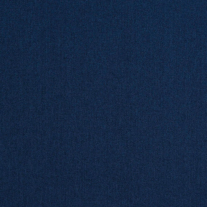 Deep denim blue upholstery fabric with a durable fire-retardant finish.