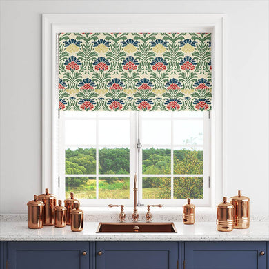 Knole - Traditional Flora Linen Blind Fabric