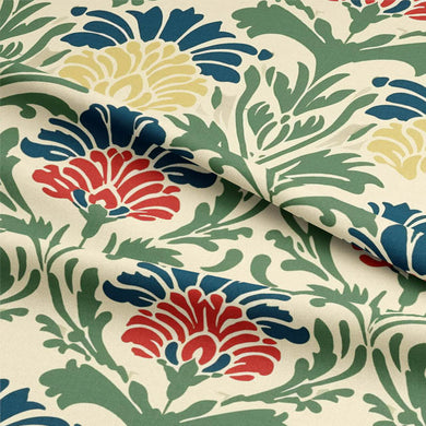 Knole - Traditional Flora Linen Fabric For Sale