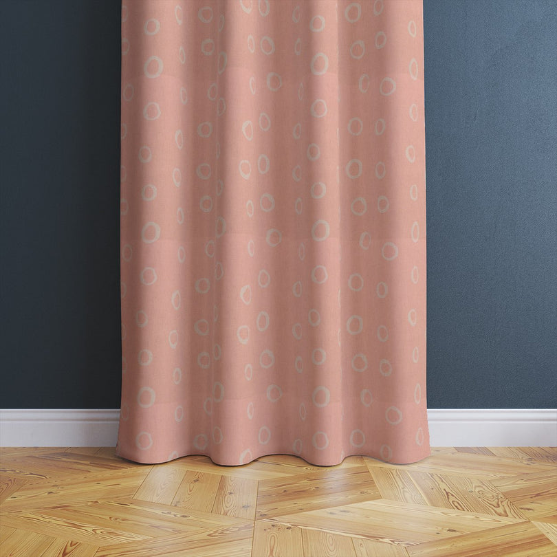 Limentra Blush polka dot fabric – a stylish spotted curtain fabric for contemporary or classic homes.