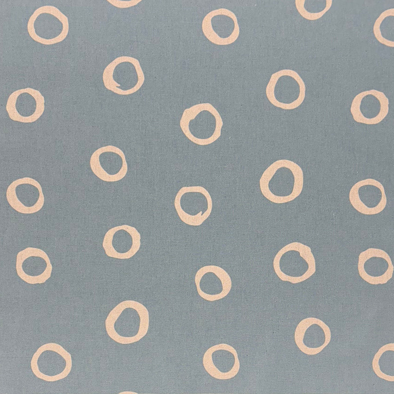 Limentra Denim Spotted Curtain Fabric – a deep blue polka dot fabric for stylish and modern interiors.