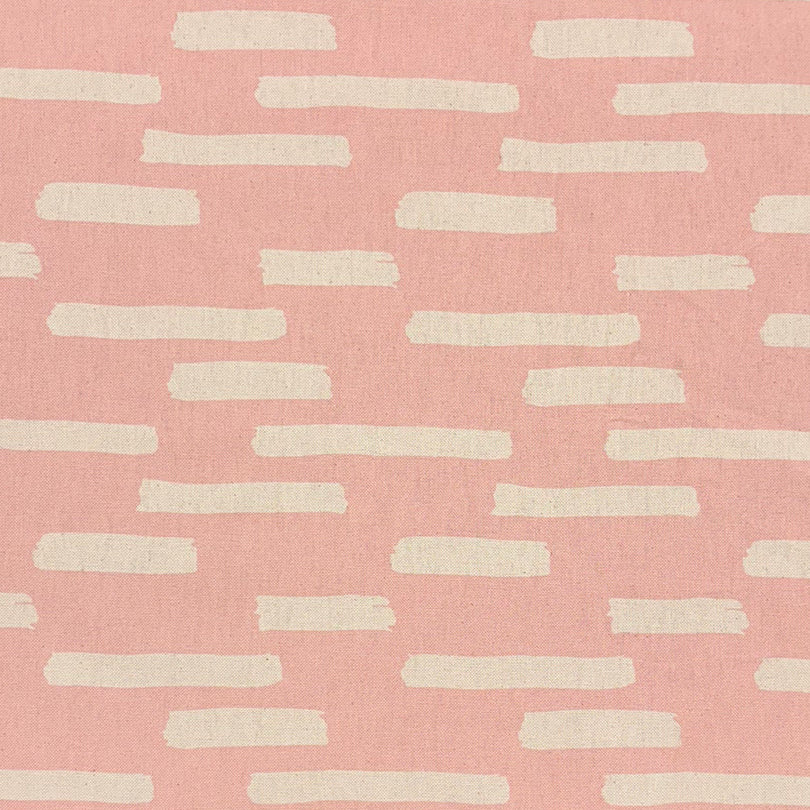 Liri Blush curtain fabric, a soft-toned textile with an abstract stripe design for chic interiors.