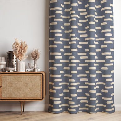 Liri curtain fabric in Navy, a rich and sophisticated choice for stylish drapery.