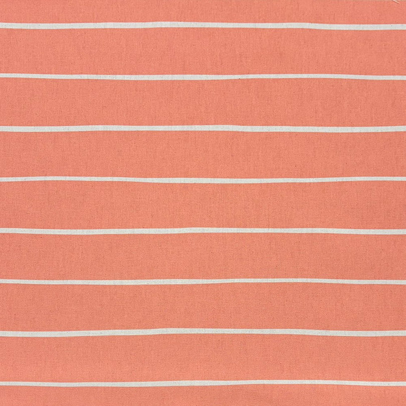 Peach striped upholstery fabric with a warm, subtle tone, ideal for modern and classic interiors.