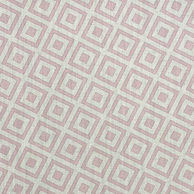 Maze Mauve Chalk - Linen Upholstery Fabric