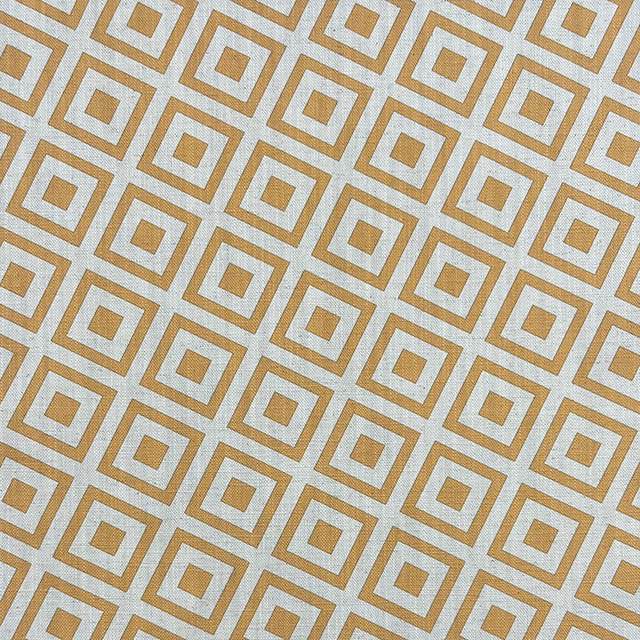 Maze Misted Yellow - Linen Upholstery Fabric