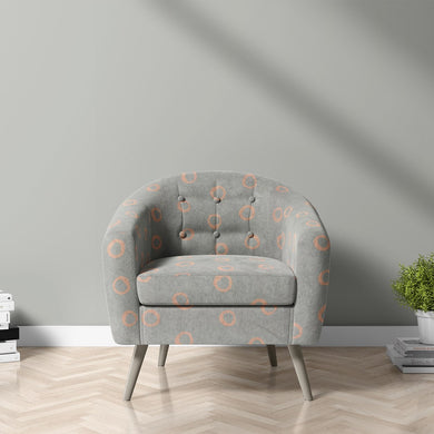 Moselle sky polka dot fabric for upholstered armchairs, cushions, and soft furnishings with a playful yet elegant style.