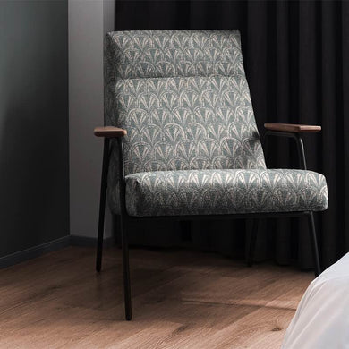 Sahara Teal - Geometric Upholstery Fabric For Chairs