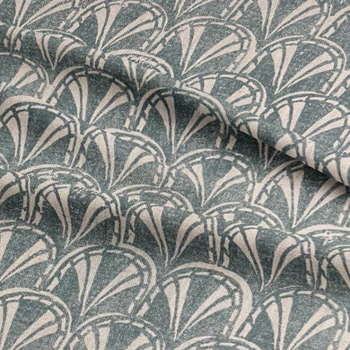 Sahara Teal - Geometric Furnishing Fabric