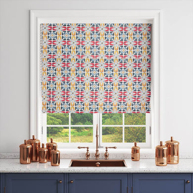 Sparti - Greek Style Multicoloured Curtain Fabric