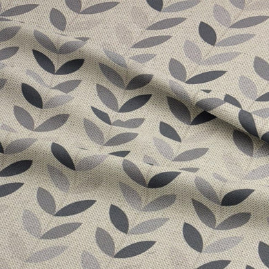 Orange heavy-duty upholstery fabric – stylish leaf design for soft furnishings.