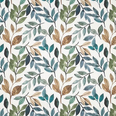 Verdure Olive - Leaf Pattern Curtain Fabric