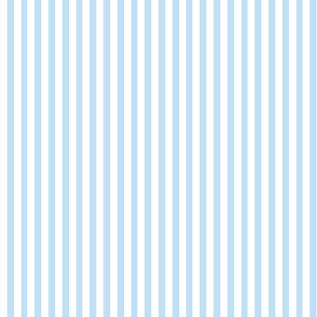 Candy Stripe Cotton Curtain Fabric - Baby Blue 