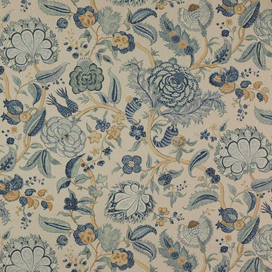 Colefax & Fowler Colmar F3234/05 1.2m Linen Roll End - Blue