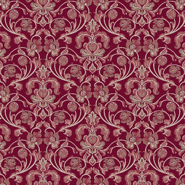 Heavy Duty Burgundy hot Red Wine Floral Damask Upholstery Drapery Fabric