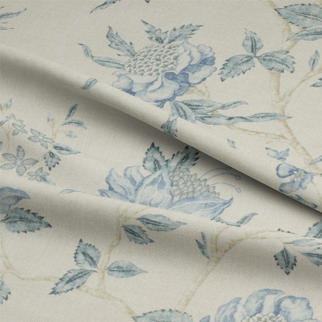 Colefax & Fowler Romilly F3801/02 1.4m Linen Roll End - Blue